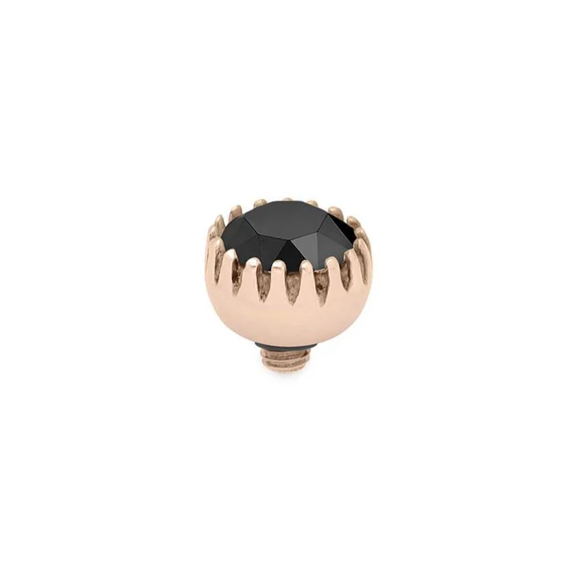 Qudo London 8mm Rose Gold Topper - Jet