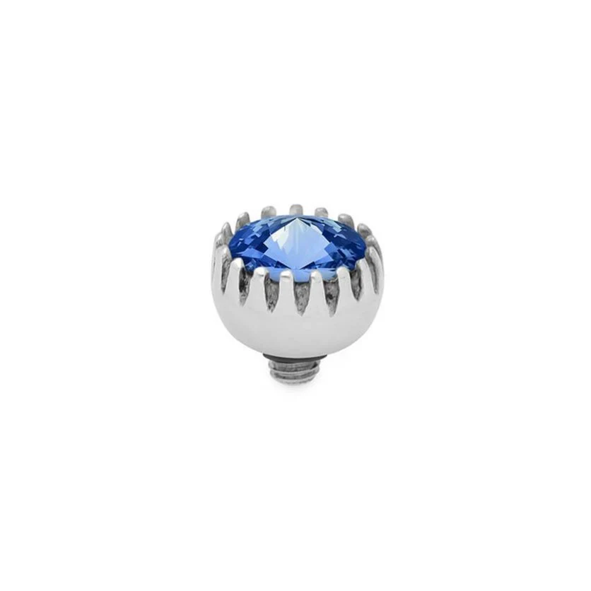 Qudo London 8mm Silver Topper - Sapphire