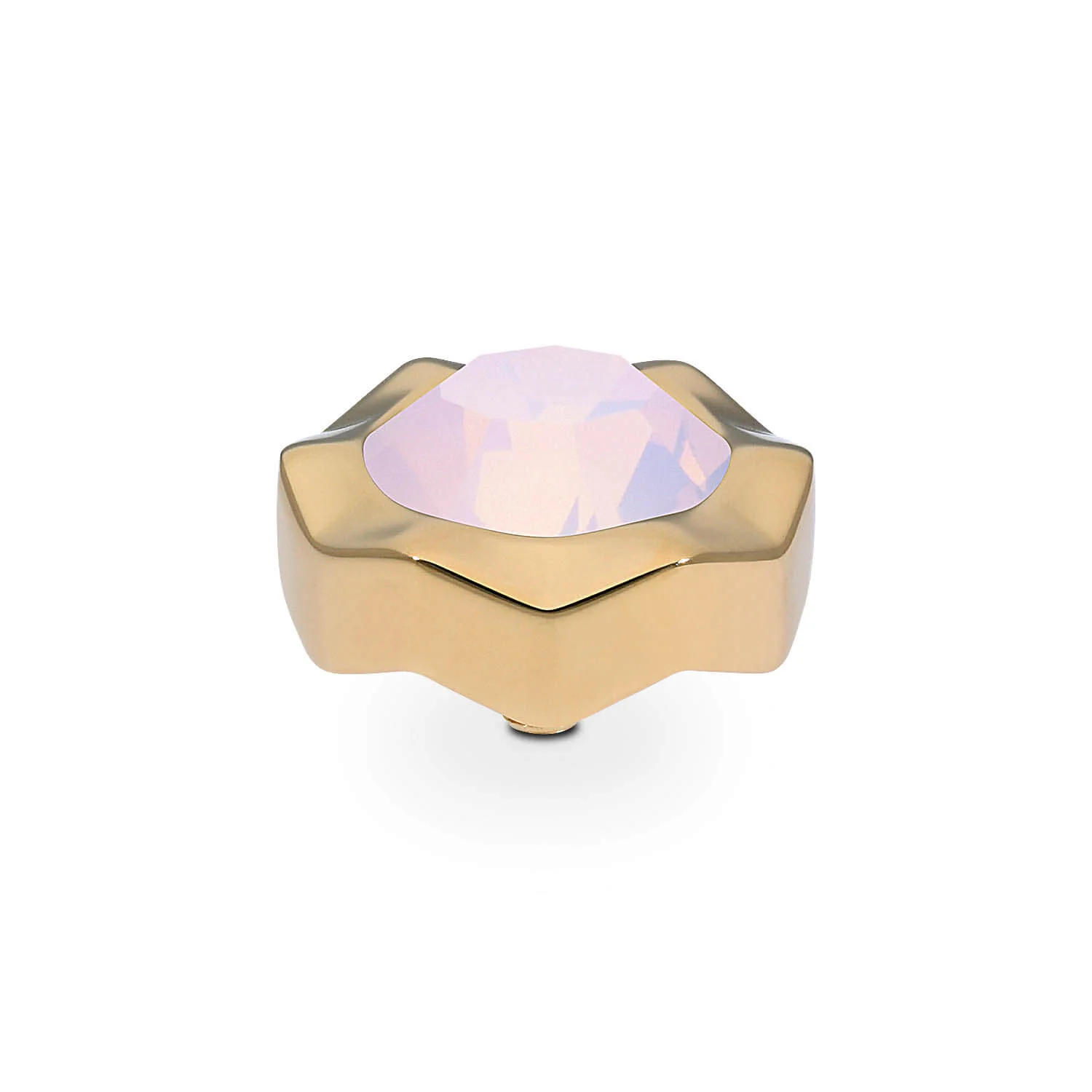 Qudo Nemoli 13mm Gold Topper - Rose Opal