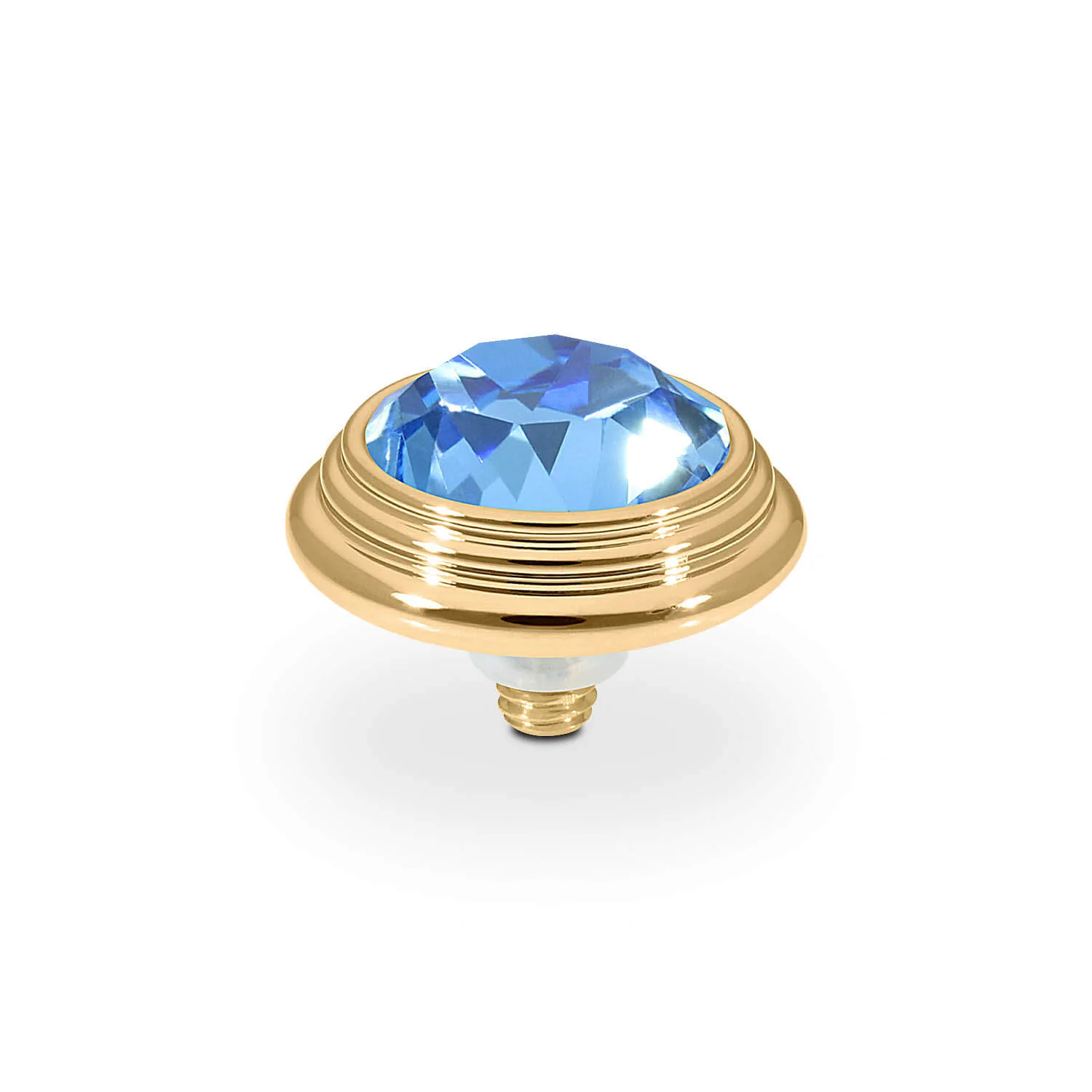 Qudo Oroli 13mm Gold Topper - Ice Blue