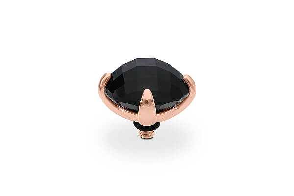 Qudo Seano 13mm Rose Gold Topper - Jet