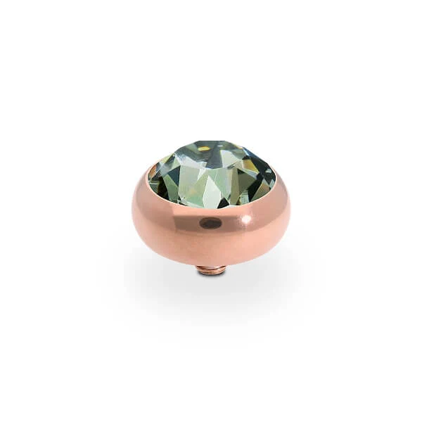 Qudo Sesto 10mm Rose Gold Topper - Black Diamond