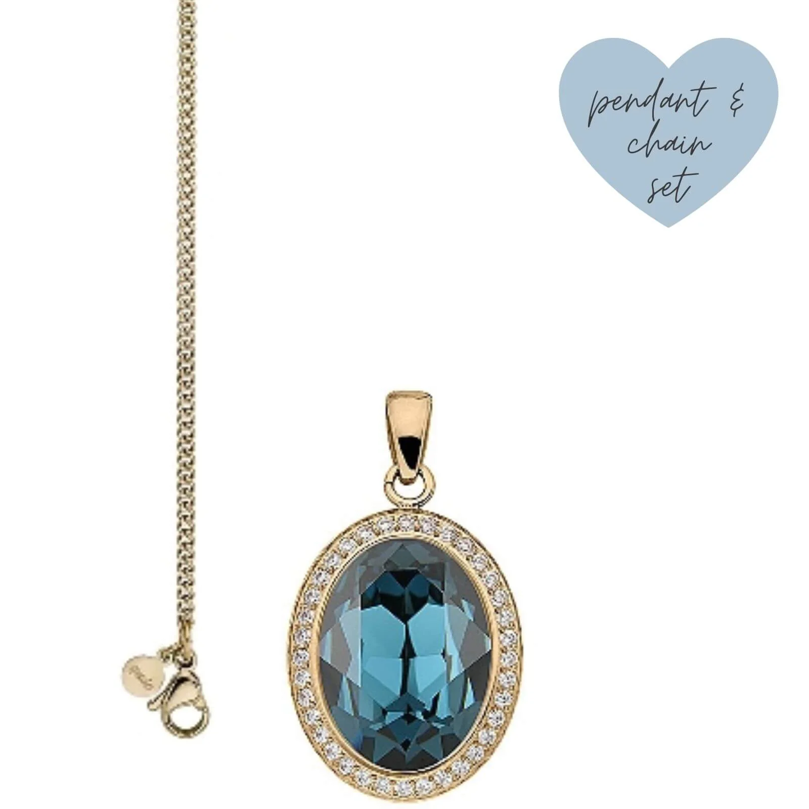 Qudo Tivola Pendant Gold Necklace - Montana