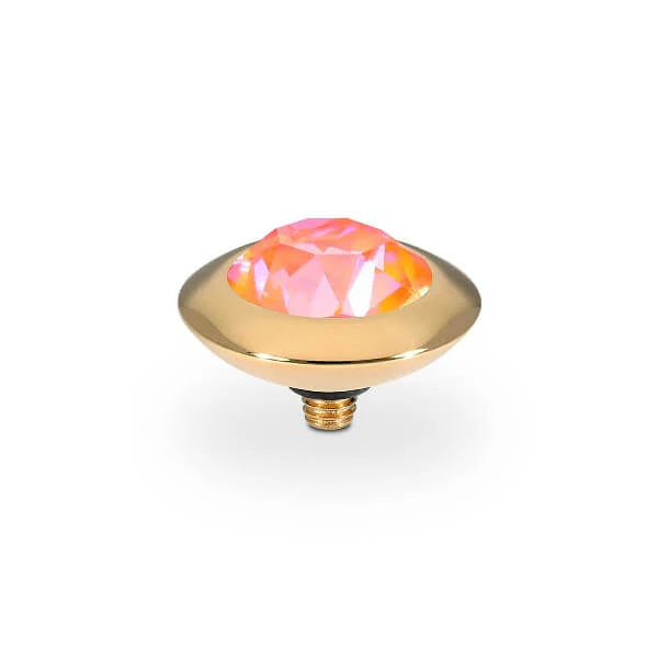 Qudo Tondo 13mm Gold Topper - Orange Glow Delite