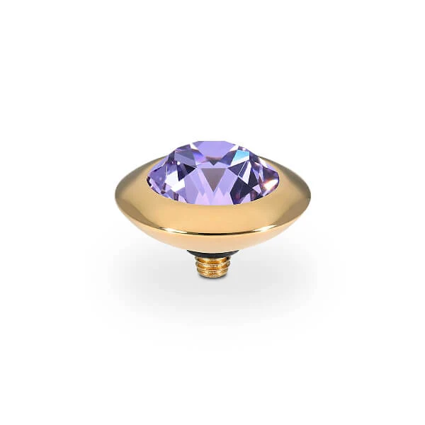 Qudo Tondo 13mm Gold Topper - Violet