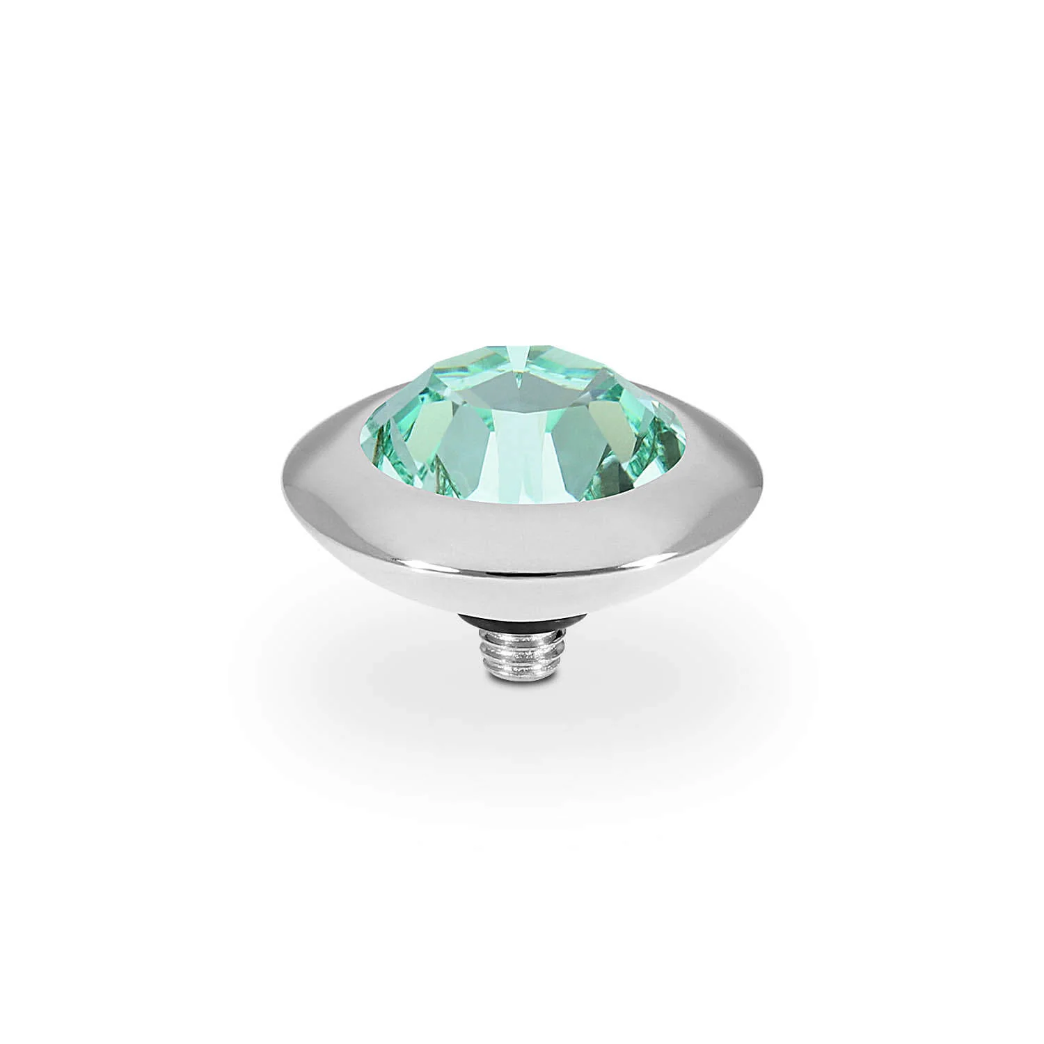 Qudo Tondo 13mm Silver Topper - Chrysolite