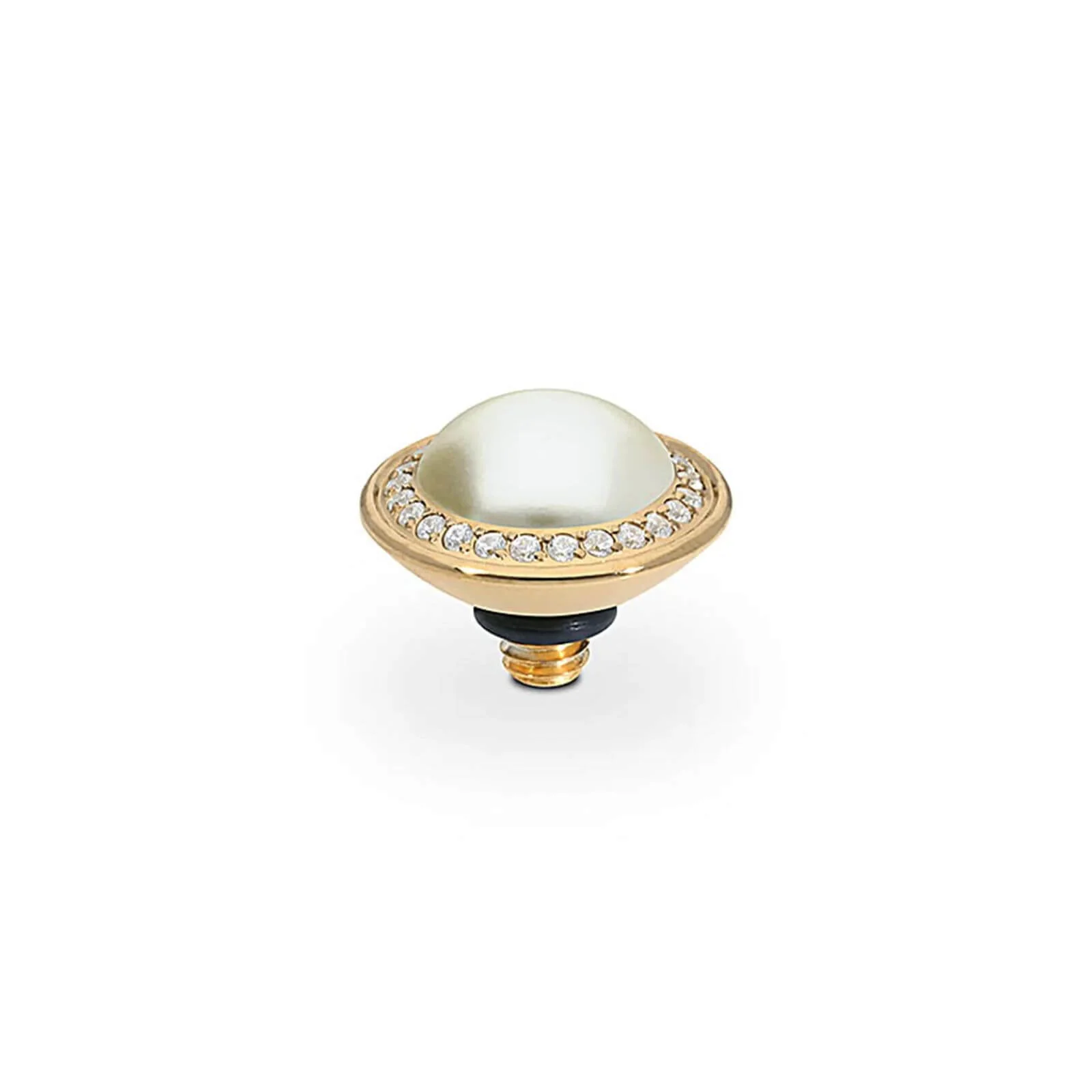 Qudo Tondo Deluxe 9mm Gold Topper - Cream Pearl
