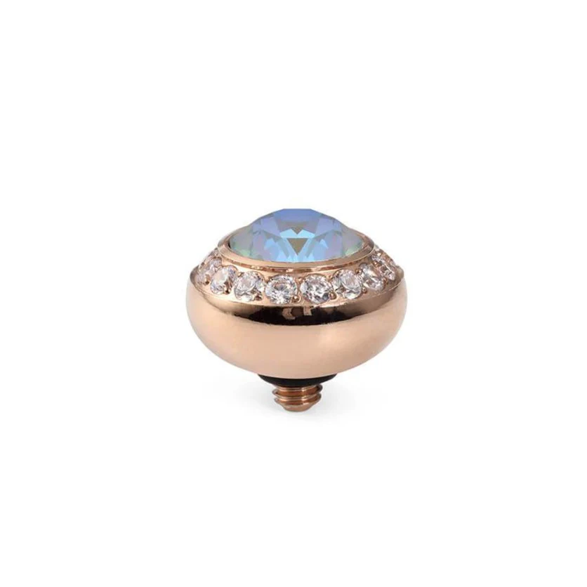 Qudo Tondo Deluxe 10mm Rose Gold Topper - Serene Gray Delite