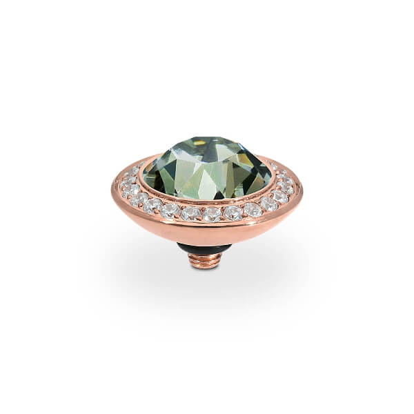 Qudo Tondo Deluxe 13mm Rose Gold Topper - Black Diamond