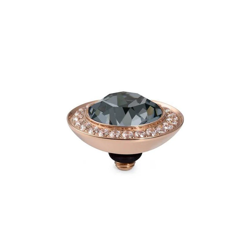 Qudo Tondo Deluxe 13mm Rose Gold Topper - Silver Night
