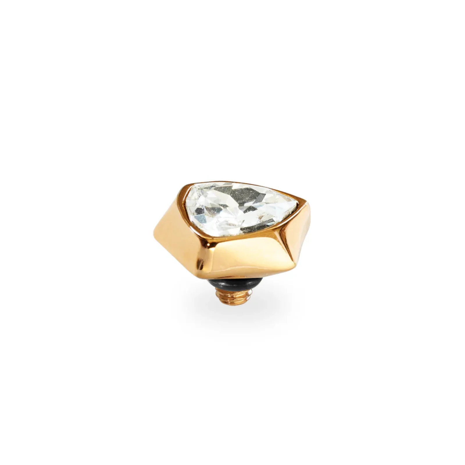 Qudo Triangolo Gold Topper - Clear Crystal