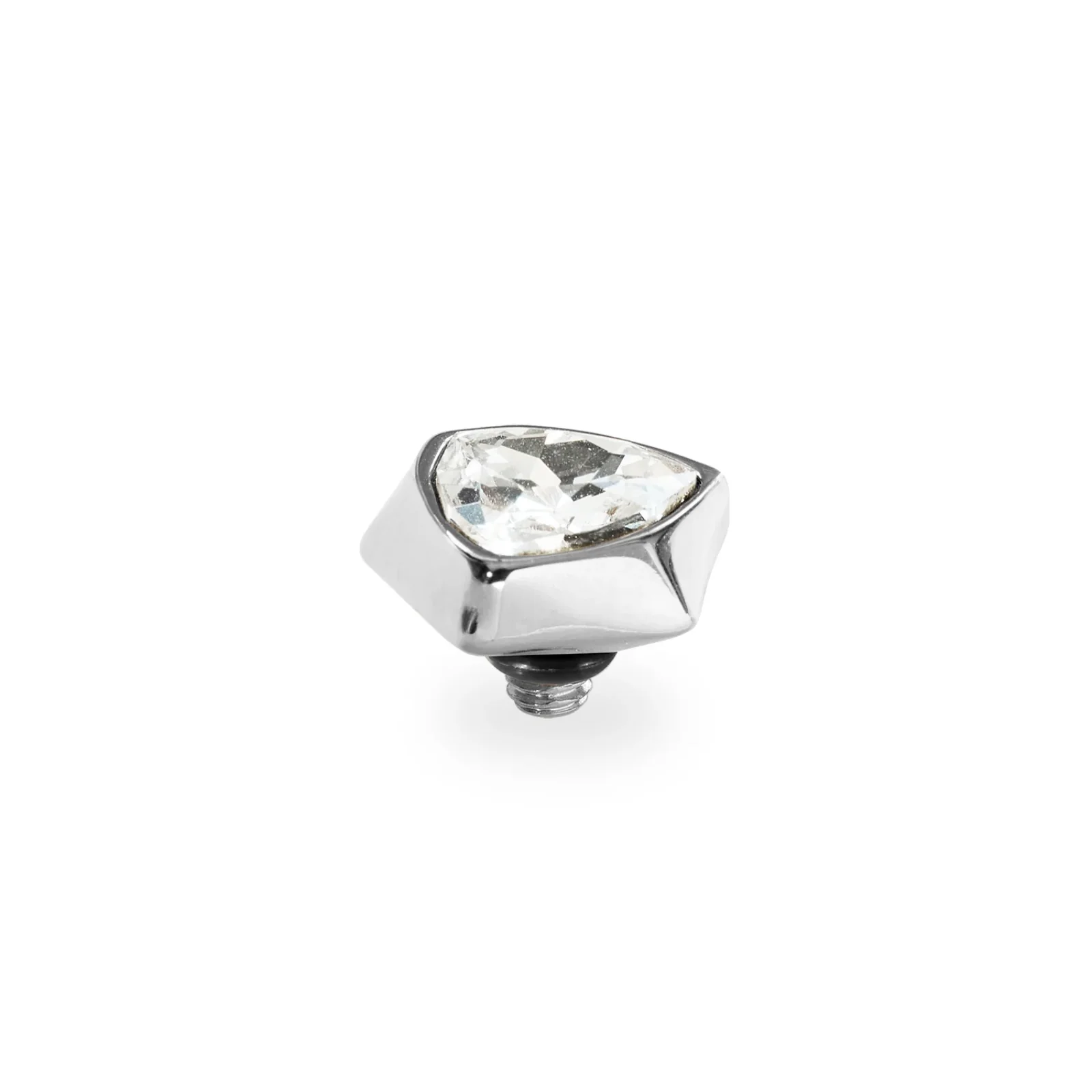 Qudo Triangolo Silver Topper - Clear Crystal
