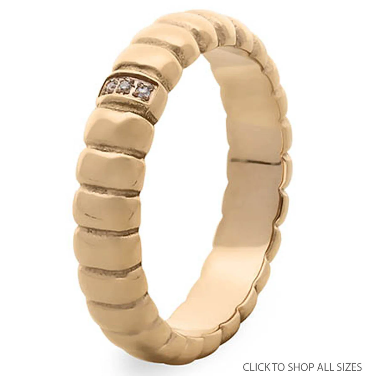 Qudo Vinovo Ring Band - Gold
