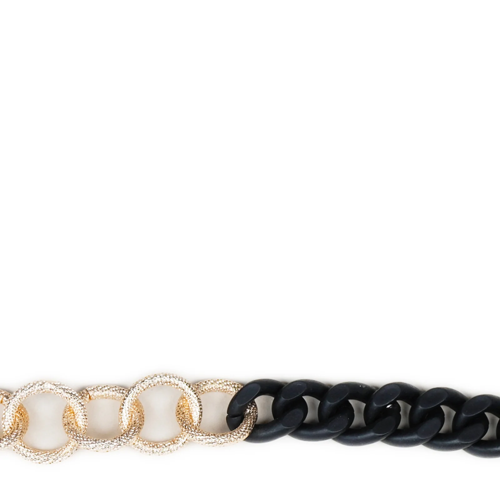 Rebecca Diva Gold & Black Curb Link Bracelet - Image 2