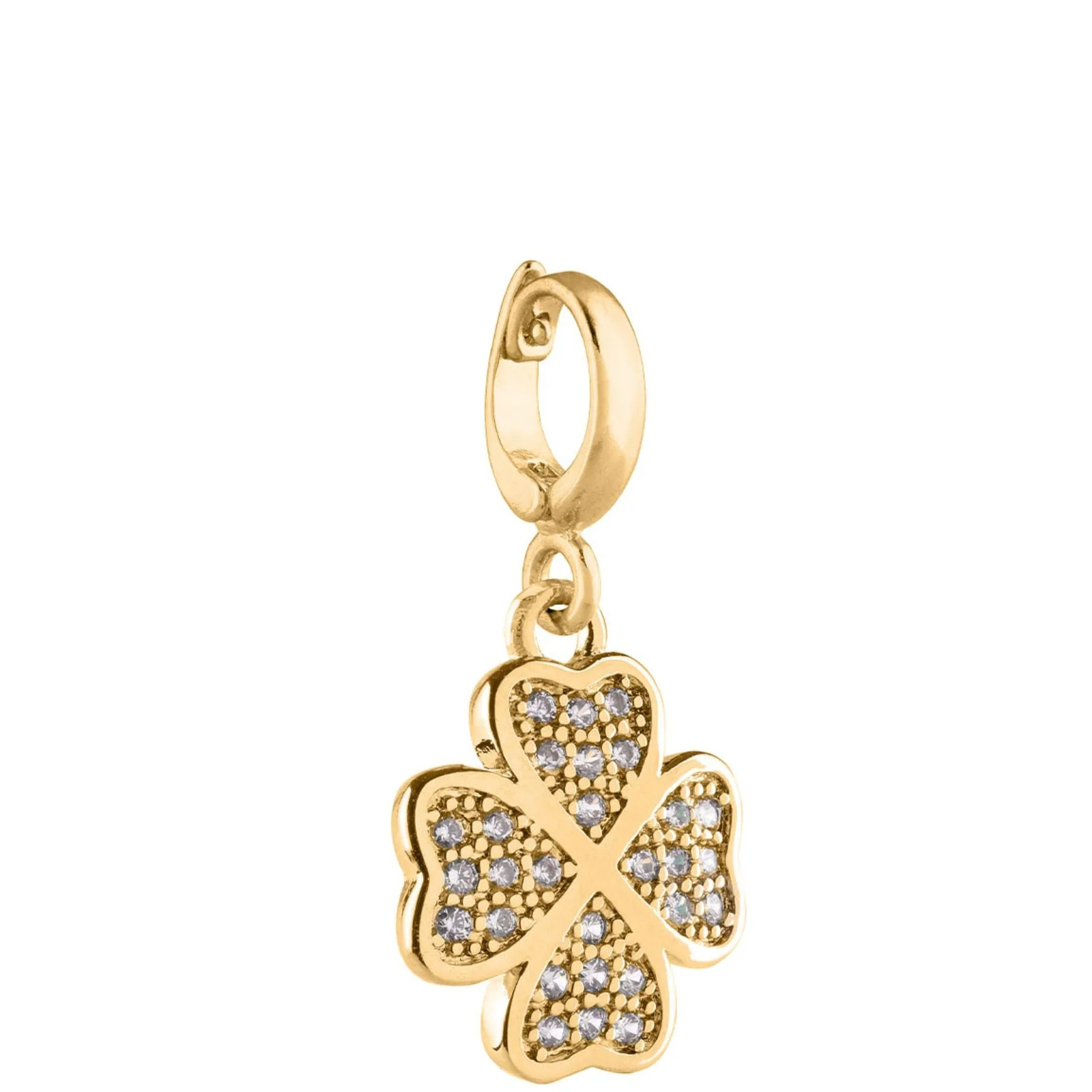 Rebecca My World Gold Clover Clip On Charm