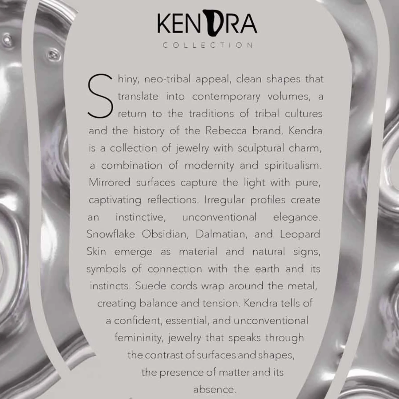 Rebecca Kendra Silver Large Irregular Hoop Earrings - Image 4