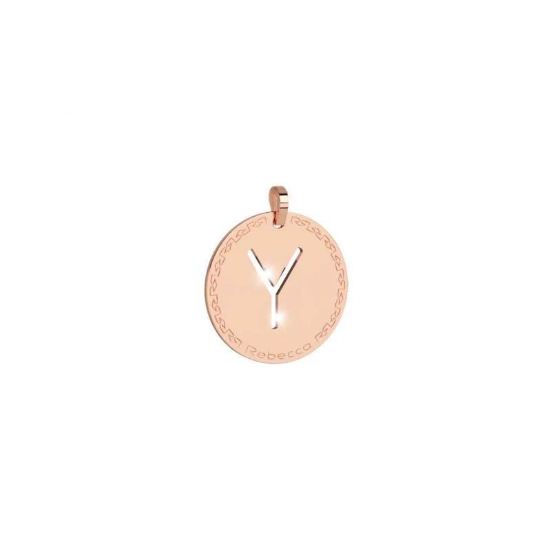 Rebecca My World Rose Gold Large Initial Charm - Image 27