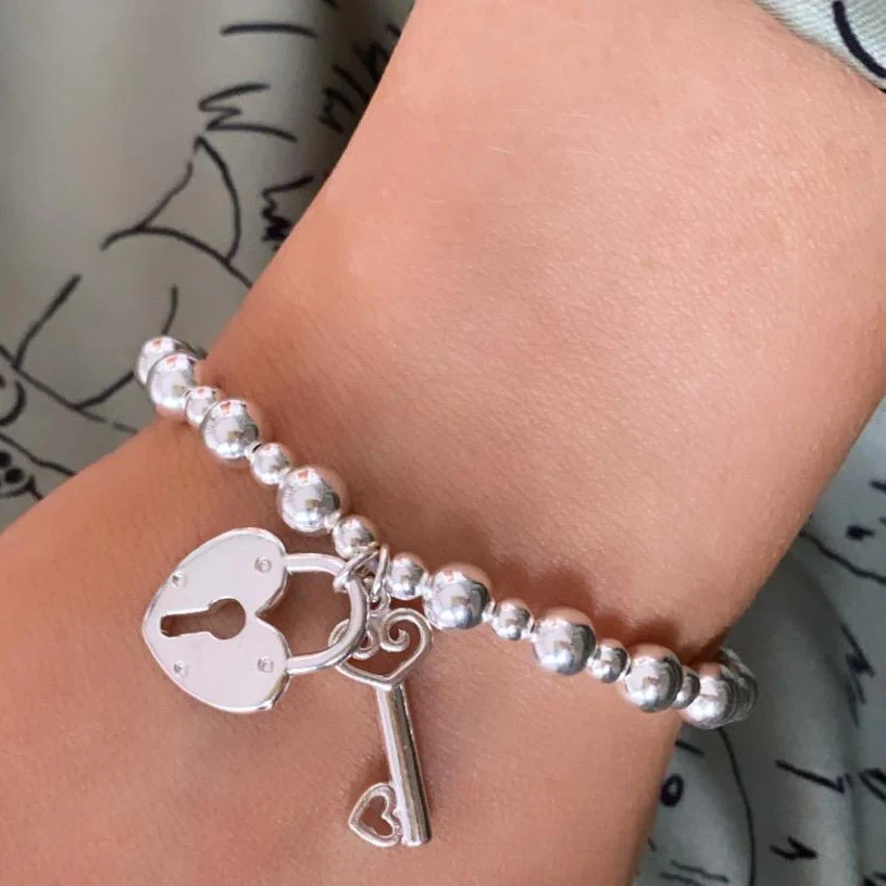 ChloBo Mini Small Ball Lock & Key Bracelet - Image 2