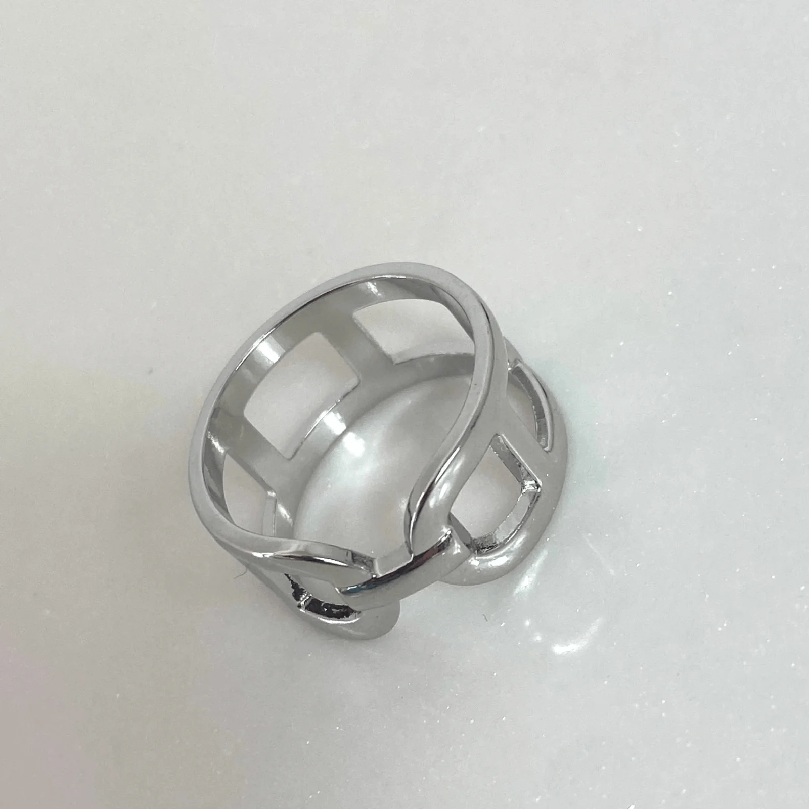 Silver Buckle Scarf Ring - Image 2