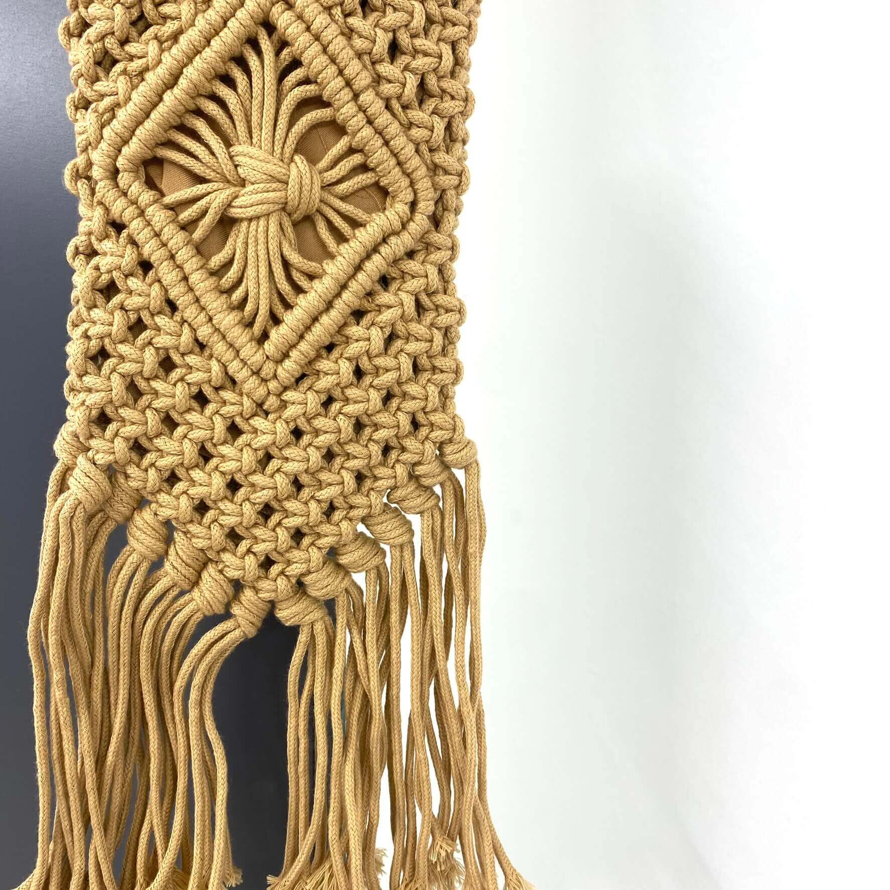 Small Camel Crochet Crossbody Bag - Image 2