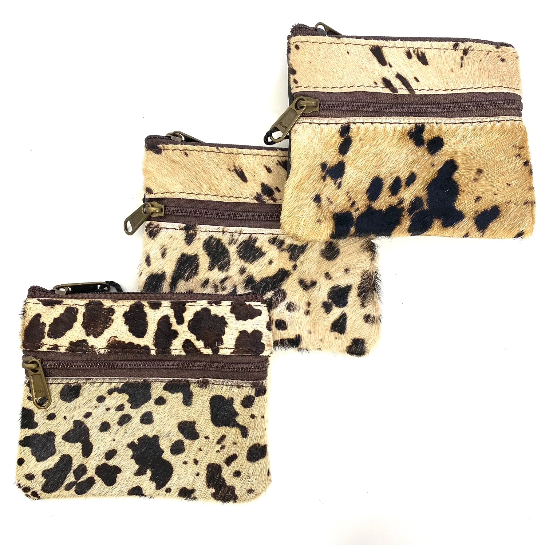 Soruka Ari Small Leather Zip Purse - Cow Pattern Assortment - Image 2