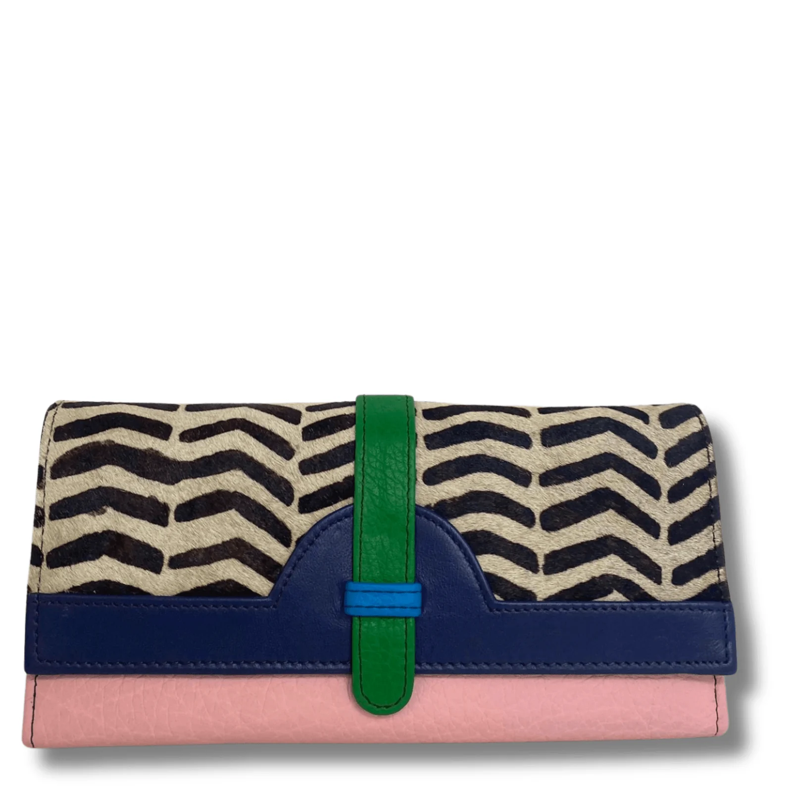 Soruka Half Moon Leather Purse - Abstract Navy