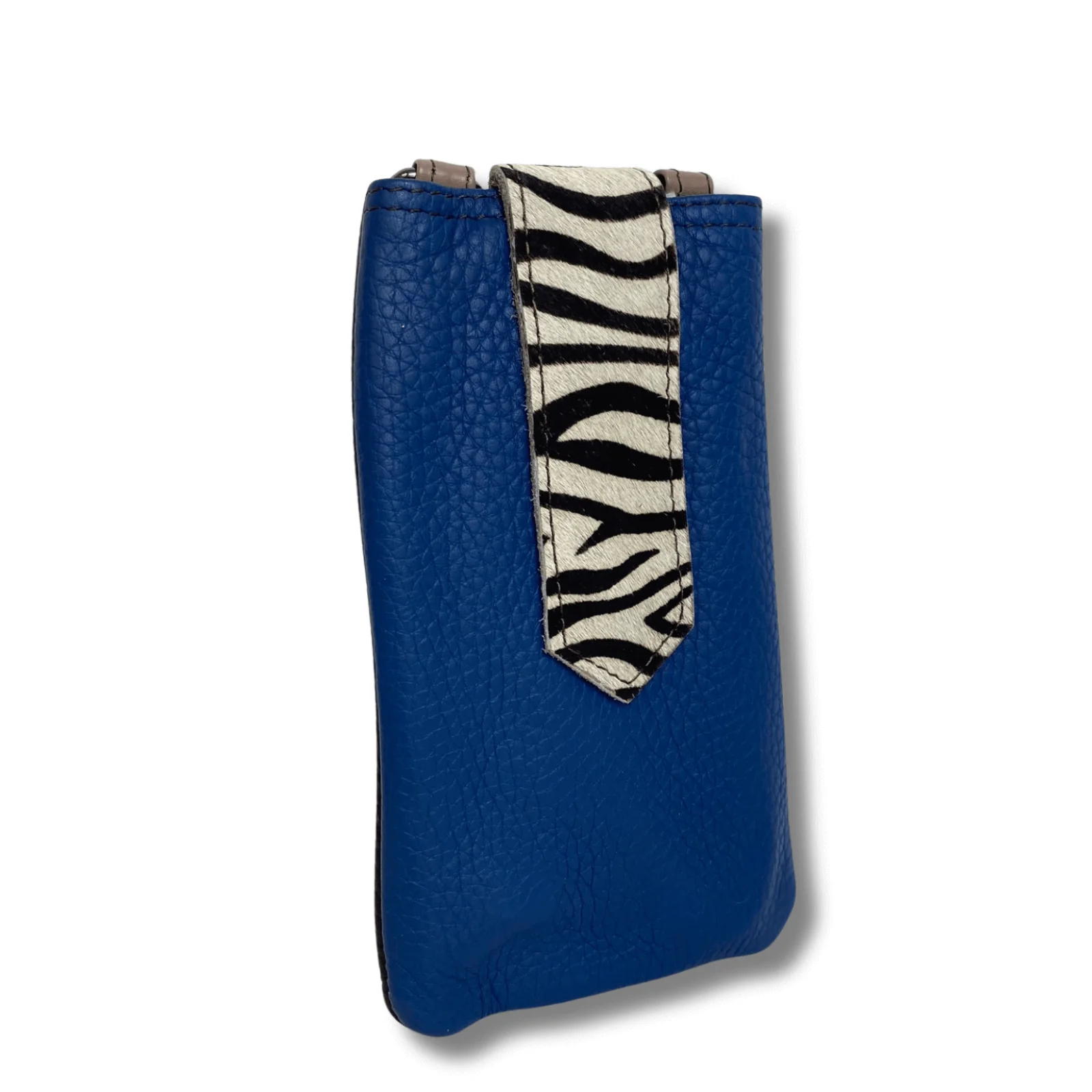 Soruka Zoe Leather Small Phone Bag - Zebra Navy