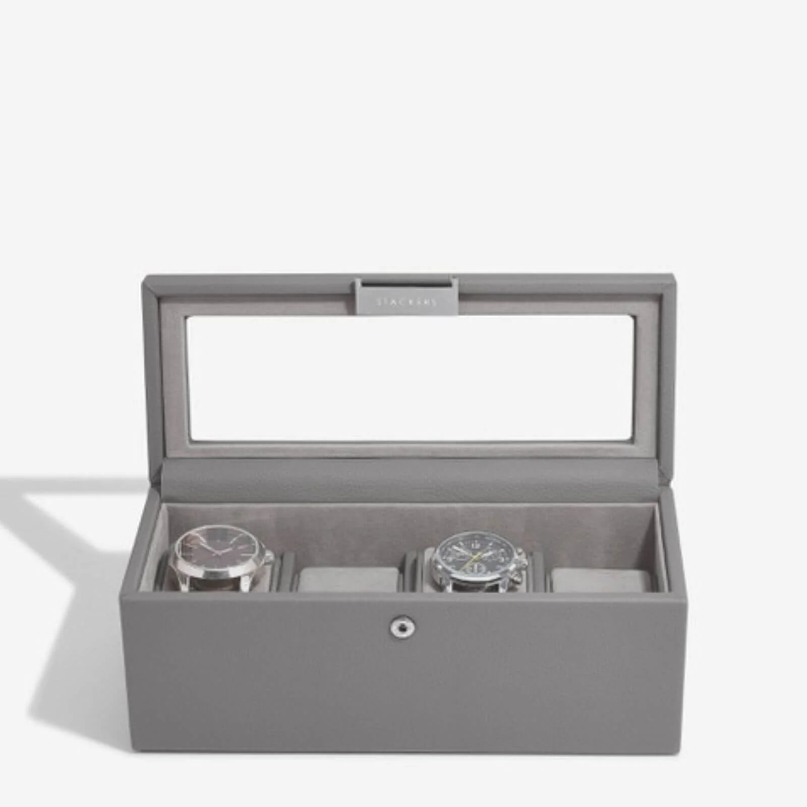 Stackers 4 Piece Watch Box - Slate Grey - Image 3