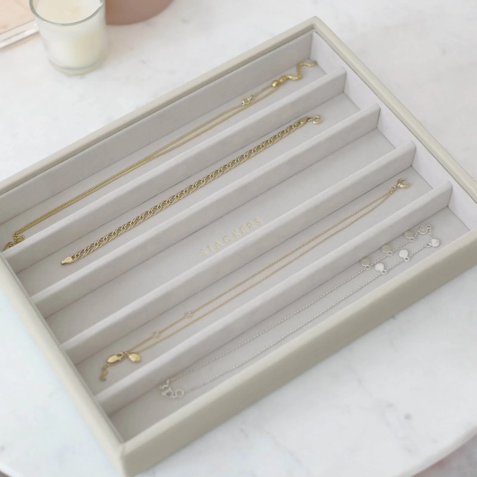 Stackers Classic Jewellery Box (5 Section Layer) - Oatmeal - Image 2