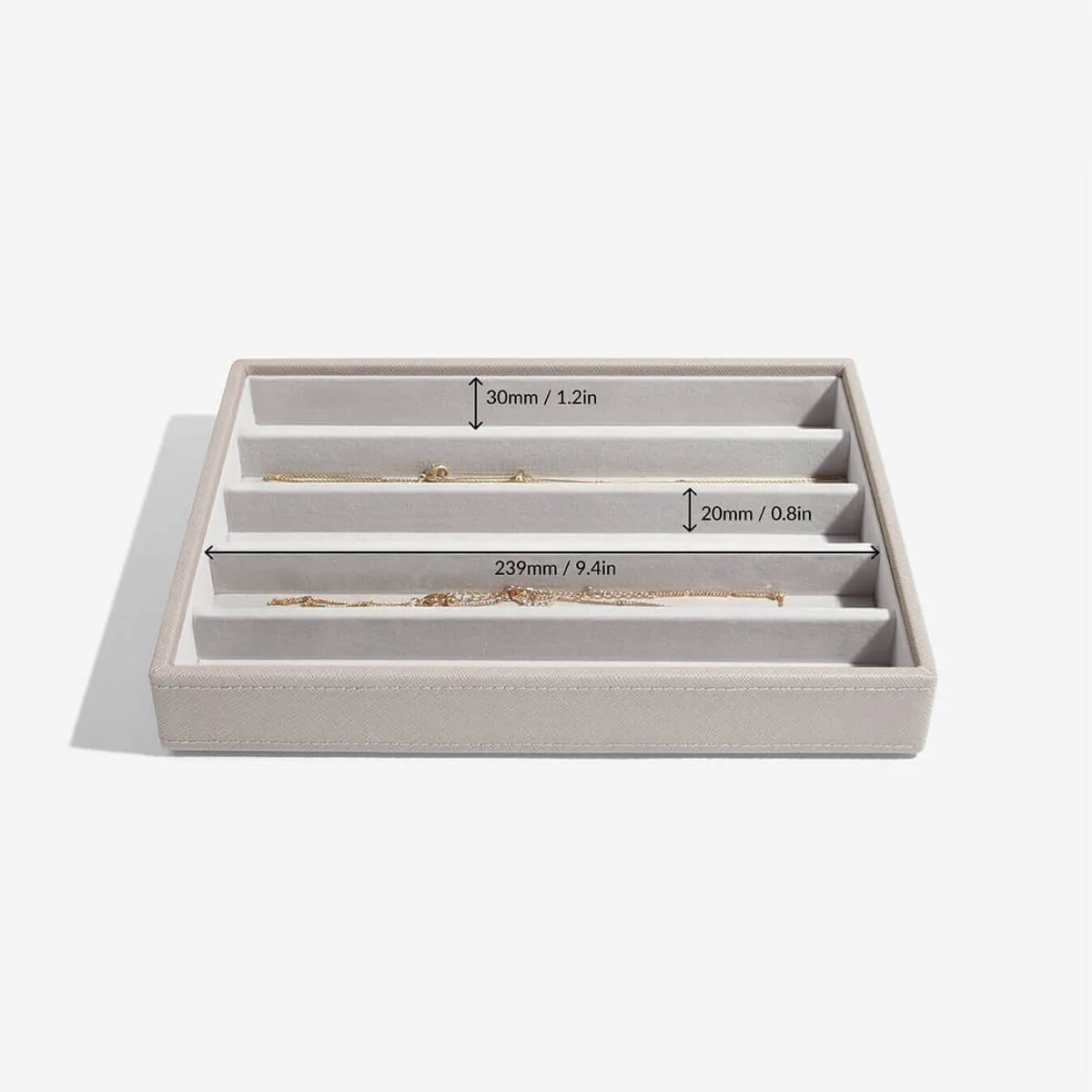 Stackers Classic Jewellery Box (5 Section Layer) - Taupe - Image 3