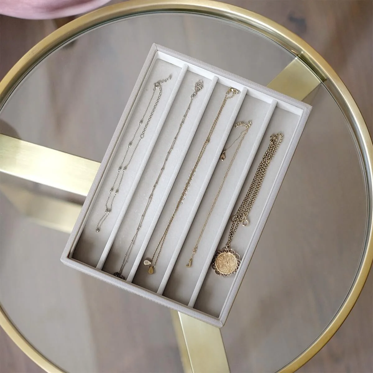 Stackers Classic Jewellery Box (5 Section Layer) - Taupe - Image 4
