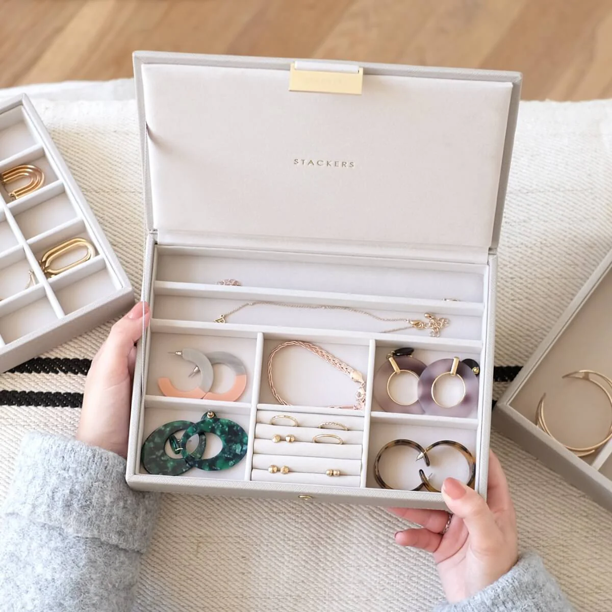 Stackers Classic Jewellery Box (Lid) - Taupe - Image 4