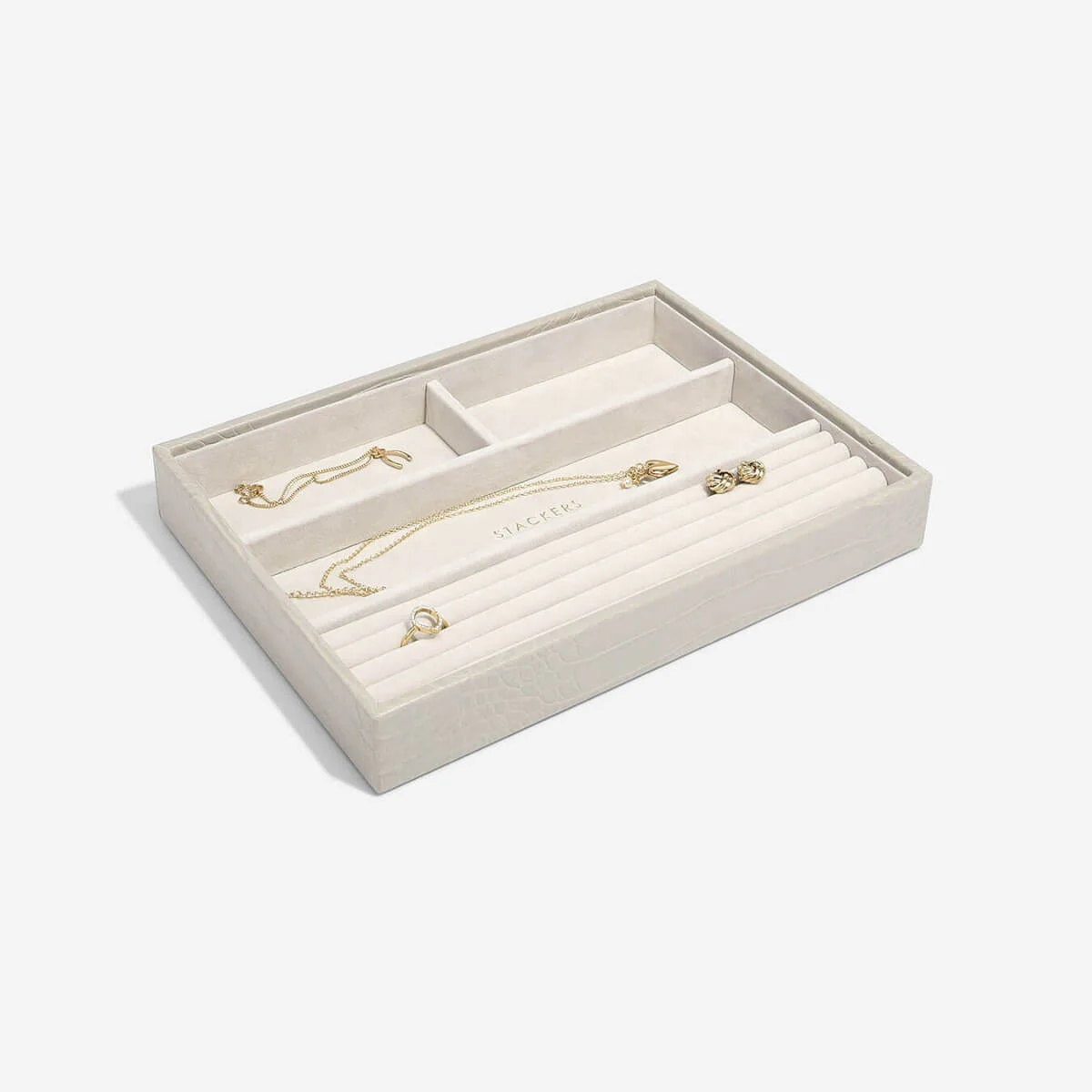 Stackers Classic Jewellery Box (Ring & Bracelet Layer) - Putty Croc - Image 2