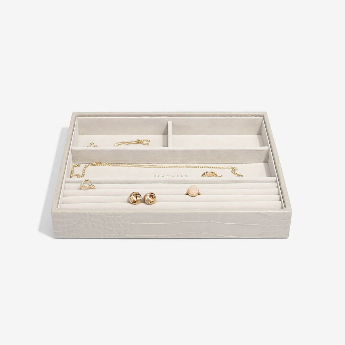 Stackers Classic Jewellery Box (Ring & Bracelet Layer) - Putty Croc - Image 3