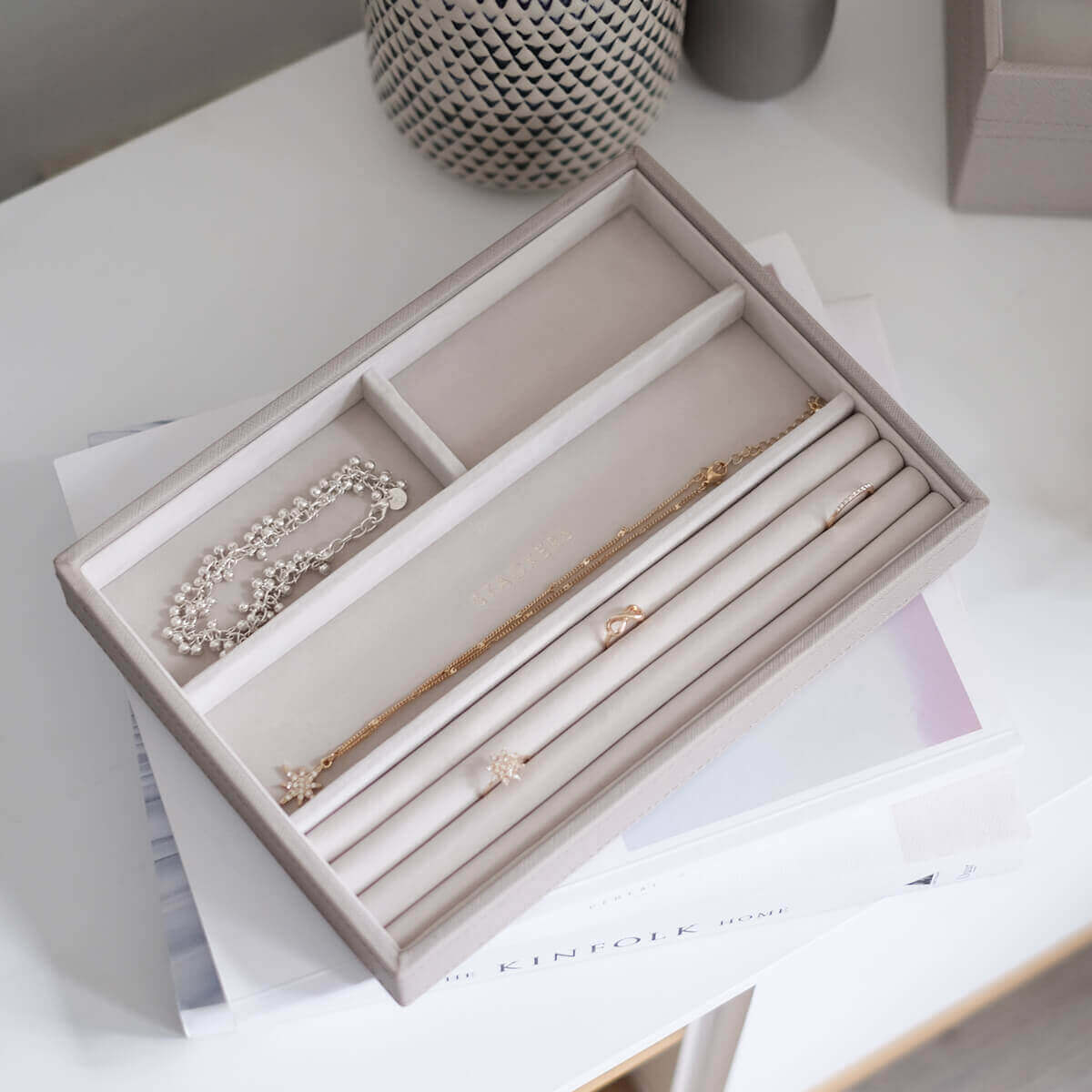 Stackers Classic Jewellery Box (Ring & Bracelet Layer) - Taupe - Image 5