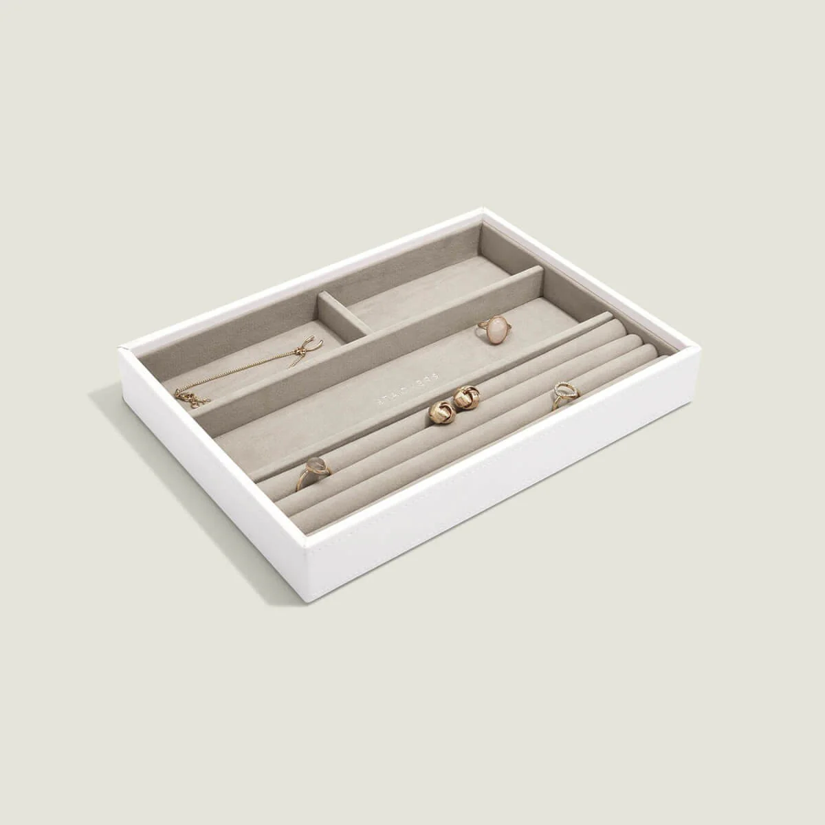 Stackers Classic Jewellery Box (Ring/Bracelets Layer) - White - Image 2