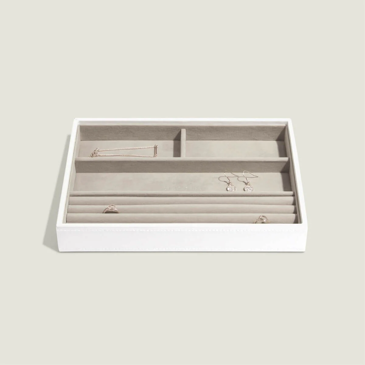 Stackers Classic Jewellery Box (Ring/Bracelets Layer) - White - Image 3