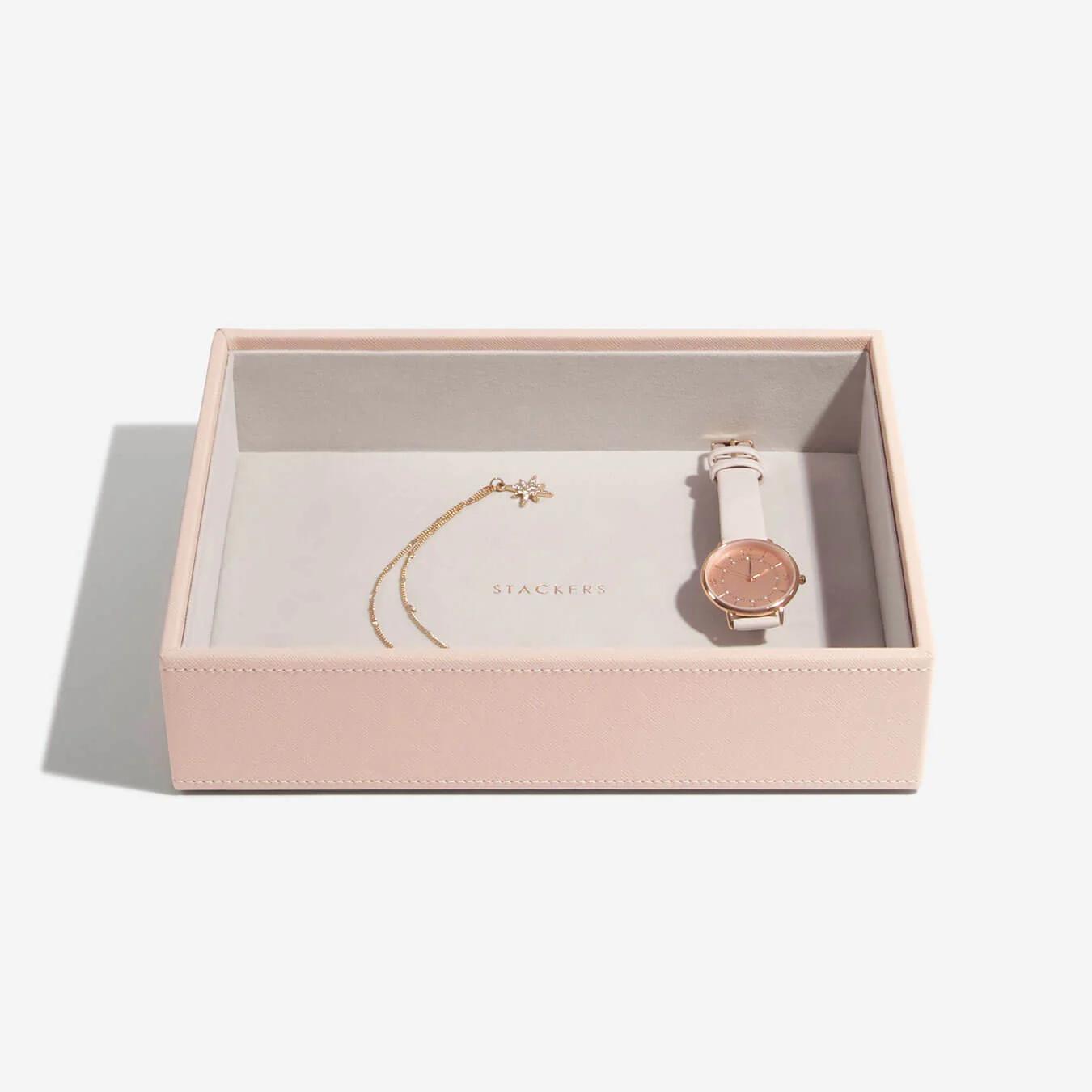 Stackers Classic Jewellery Box (Watch & Accessory Layer) - Blush Pink - Image 3