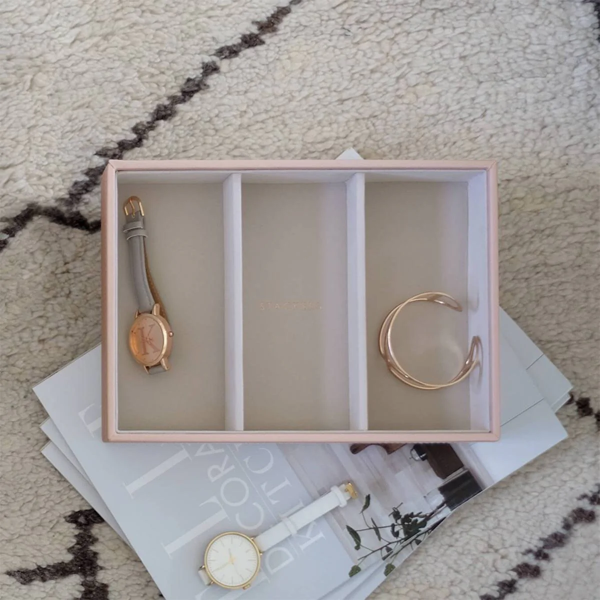Stackers Classic Jewellery Box (Watch Layer) - Blush Pink - Image 4