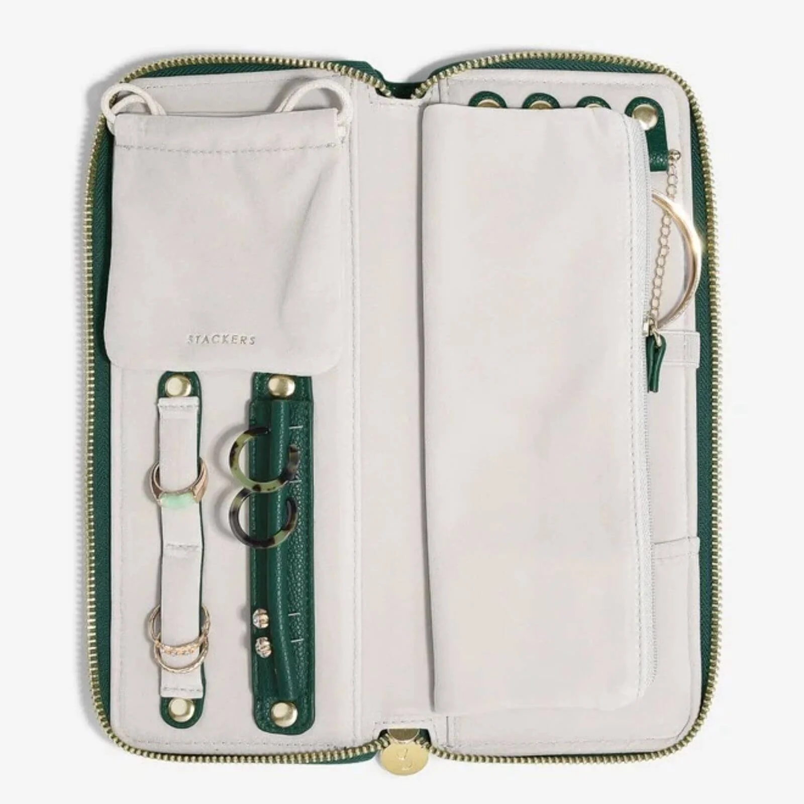 Stackers Jewellery Roll - Forest Green - Image 2