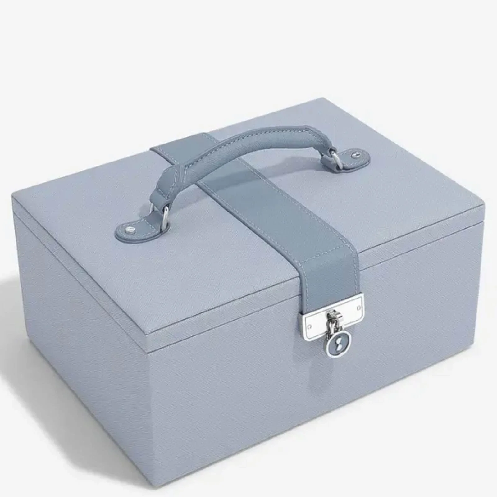 Stackers Luxury Classic 2 Tone Jewellery Box - Dusky Blue - Image 2