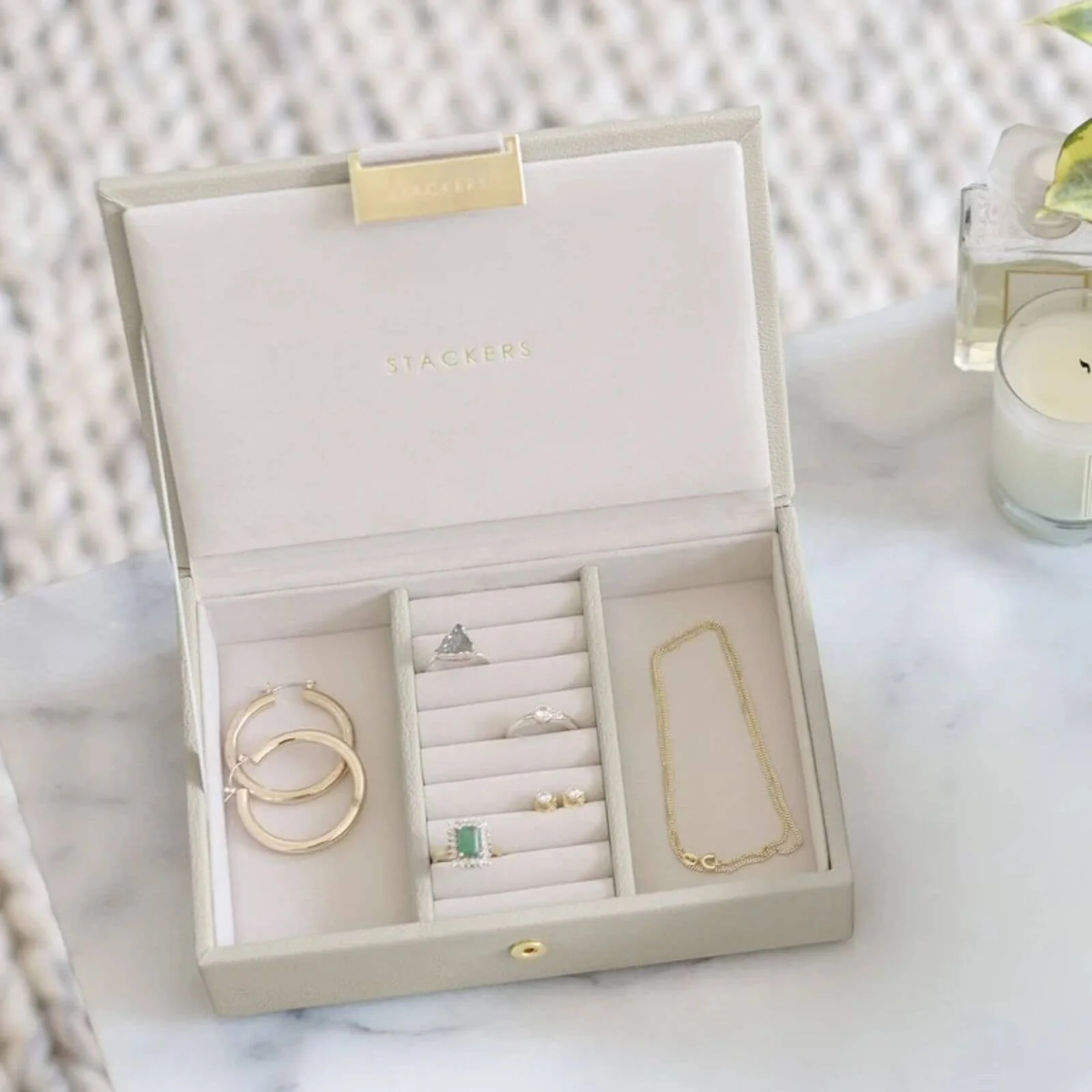 Stackers Mini Jewellery Box (Lid) - Oatmeal - Image 3