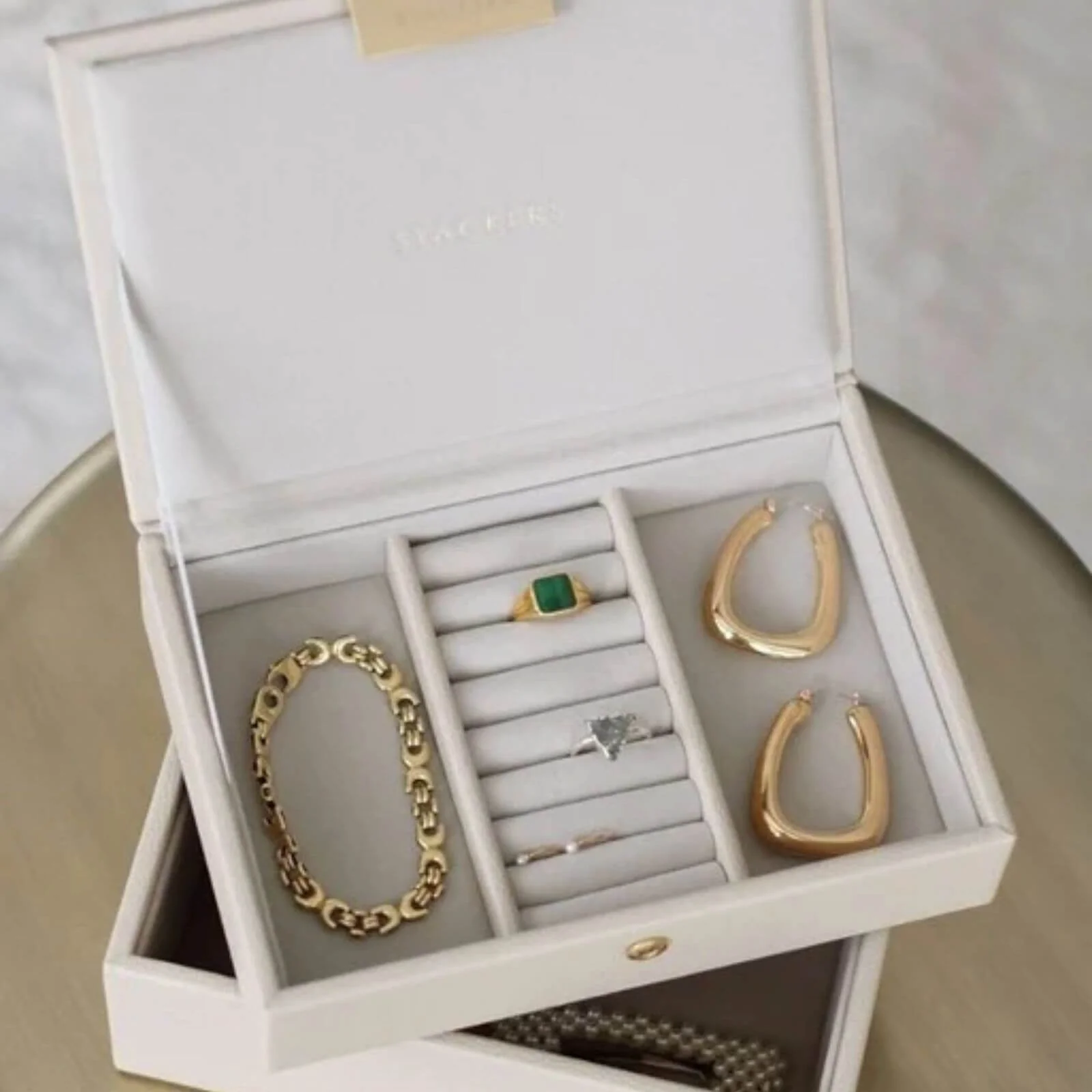 Stackers Mini Jewellery Box (Lid) - Oatmeal - Image 4