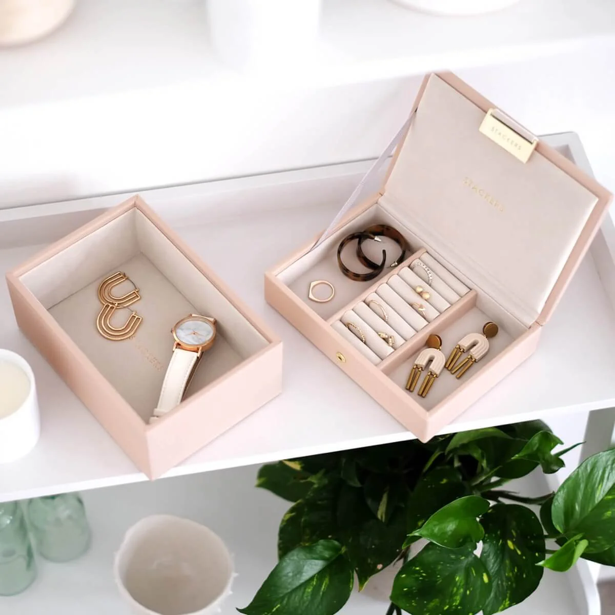 Stackers Mini Jewellery Box (Set) - Blush Pink - Image 2