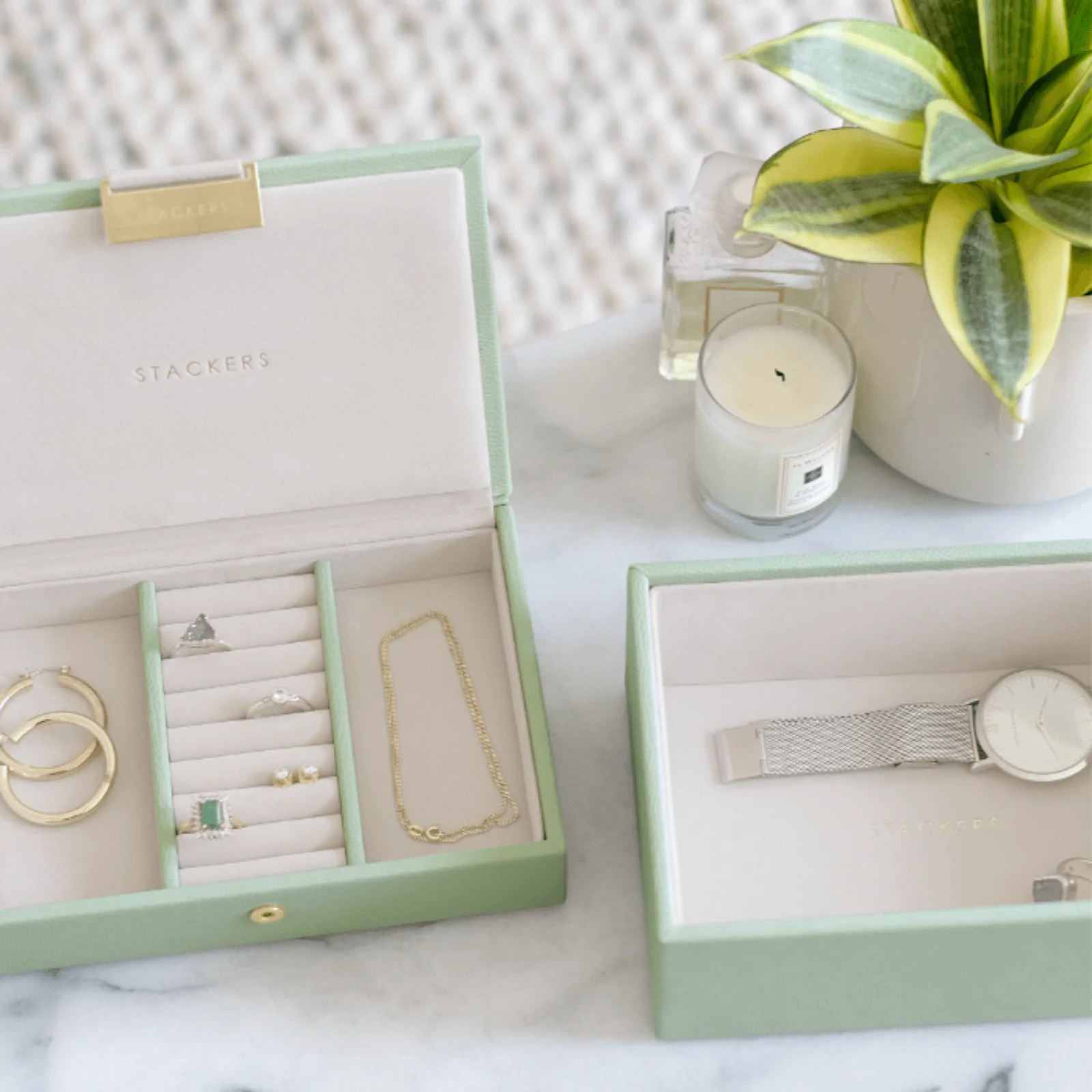 Stackers Mini Jewellery Box (Set) - Sage Green - Image 2