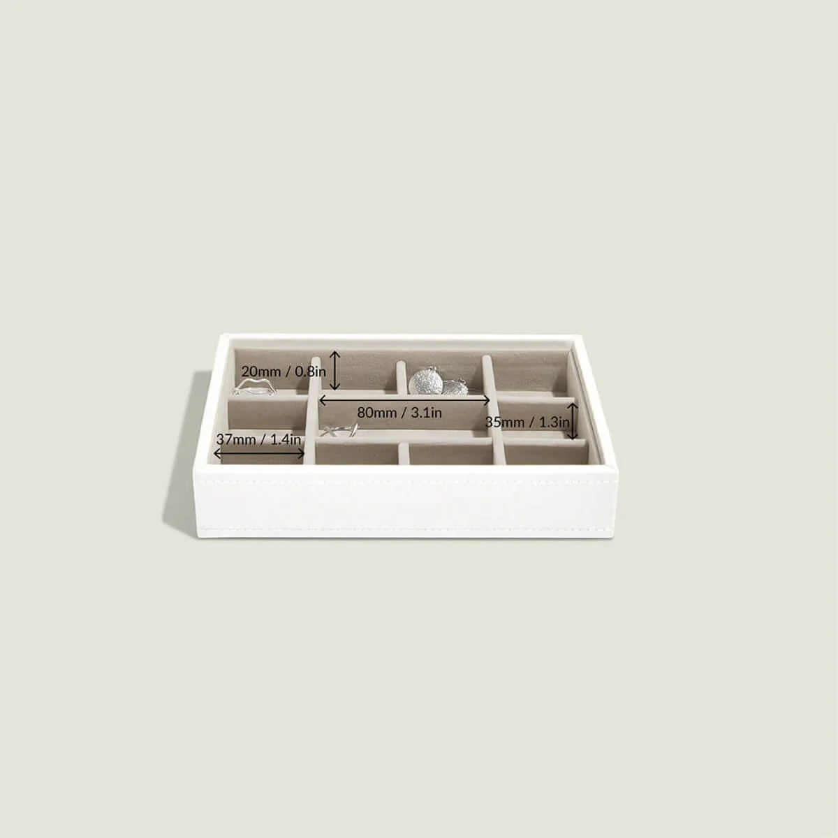 Stackers Mini Jewellery Box Trinket Layer - White - Image 3