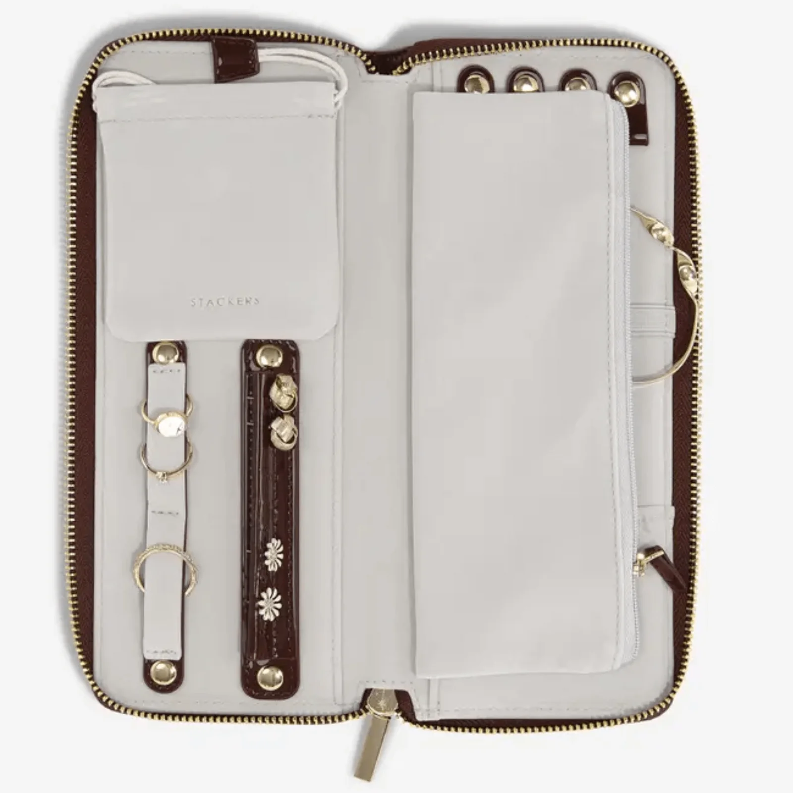 Stackers Patent Jewellery Roll - Cherry - Image 2