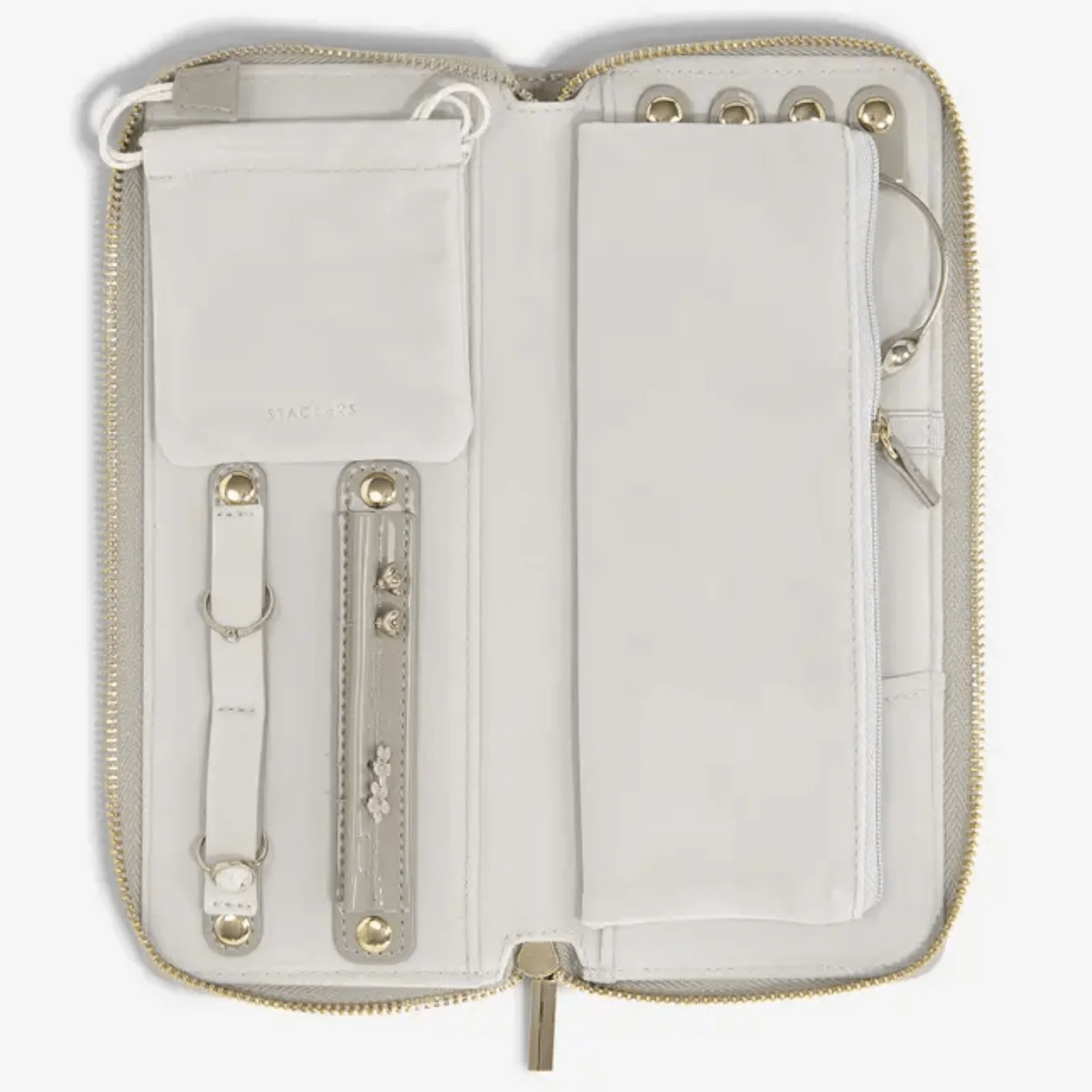Stackers Patent Jewellery Roll - Putty - Image 2