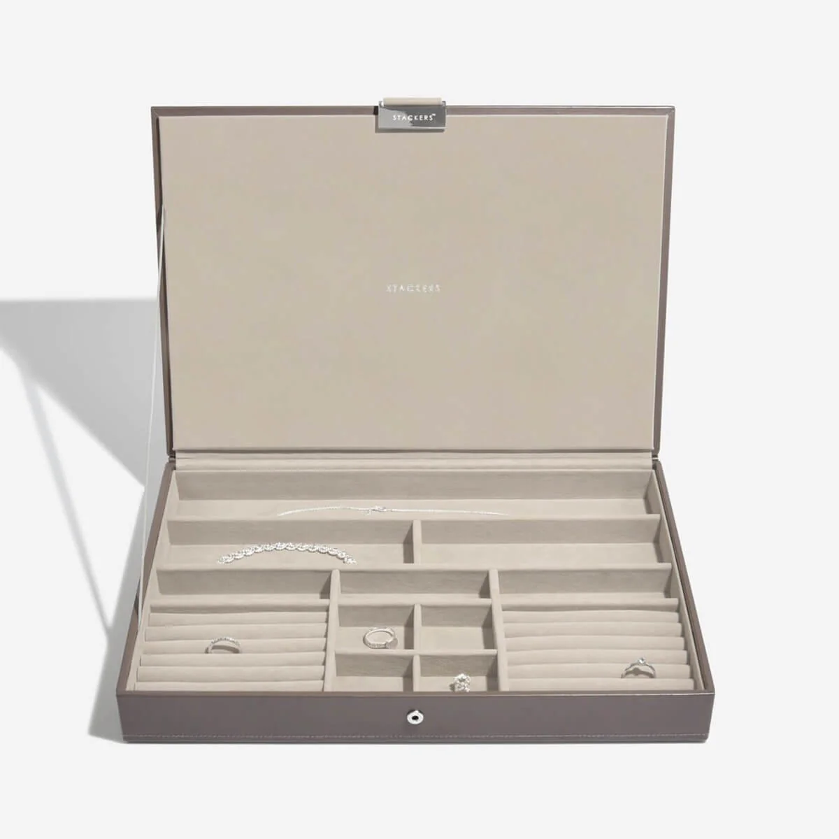 Stackers Supersize Jewellery Box (Lid) - Mink - Image 3