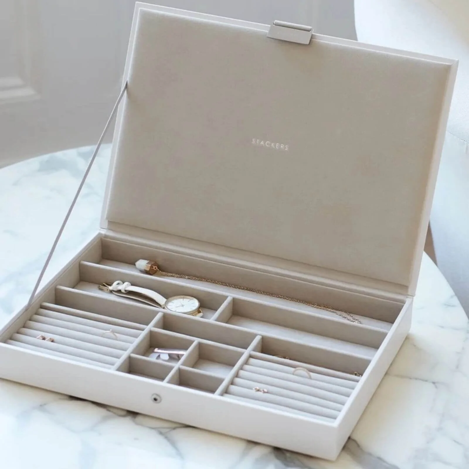 Stackers Supersize Jewellery Box (Lid) - White - Image 3